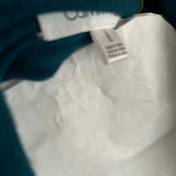 Calvin Klein teal colored ribbed sweater - Picture 2 of 3